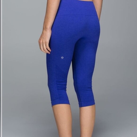 Lululemon In The Flow Crop Heathered Pigment - Picture 1 of 8